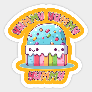 Yummy, Yummy, Yummy Kawaii Ice Cream Bar Sticker